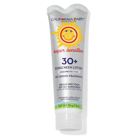 California Baby Super Sensitive SPF 30+ Sunscreen | Broad Spectrum | Titanium Dioxide | Hypoallergenic Unscented Mineral Sunscreen | 51 g / 1.8 oz...