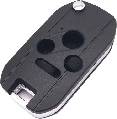 4 Buttons Folding Flip Replacement Key Fob Cover Case fit for Honda 2003-2012 Accord 2006-2013 Civic EX 2009-2015 Pilot 2005-2006 CR-V Ridgeline O...