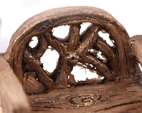 Brown Fairy Garden Furniture Ornaments Miniature Resin Chair Bench Fairy Village Micro Resin Dollhouse Accessories Home Micro Landscape Decoration...