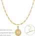 KissYan Initial Necklace For Women,14K Gold Plated Round Letter Pendant Necklace Capital Monogram Necklace Alphabets from A-Z Figaro Chain Necklac...