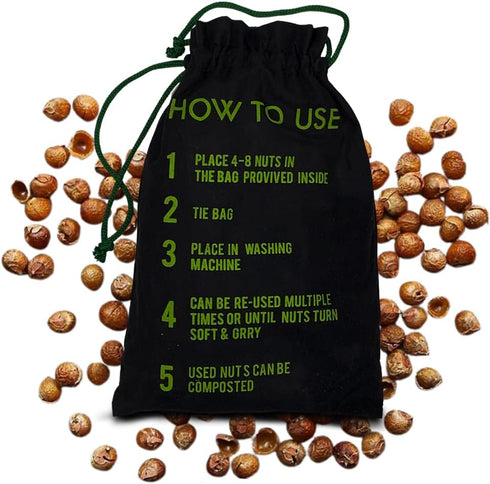 Organic Soap Nuts Deseeded 1.1lbs 180 Washes Eco-friendly SoapNuts Laundry Detergent Highly Effective, Hand-picked, Fragrances-free & natural fabr...
