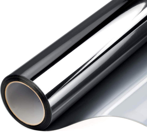 Filmgoo One Way Privacy Film, Window Tint for Home, Mirror Vinyl Roll Heat Control Anti UV Static Cling Sliding Door Coverings No Glue Garage Sola...