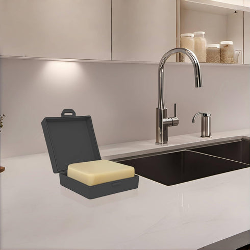 Square Soap Dishes Holder for Shower Travel Soap Container with Lid Lightweight Waterproof Soap Box for Dr. Squatch Men's Soap Bar for Traveling T...