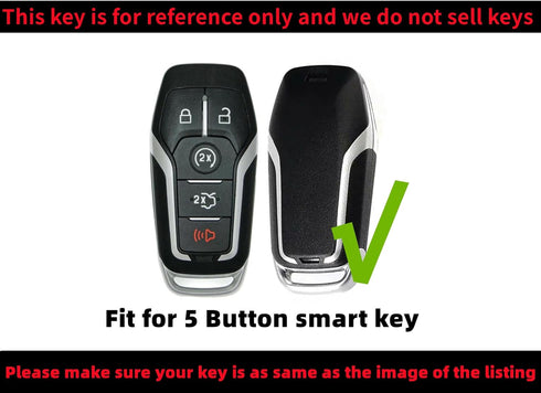 Silicone Rubber Key Fob Cover Compatible with 2013-2018 Ford Edge Explorer F-150 F-250 Super Duty F-350 Super Duty Fusion Mustang Lincoln MKX M3N-...