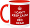 3dRose "I Cant Keep Calm I'M A Red Head Red" Two Tone Red Mug, 11 oz, Red...