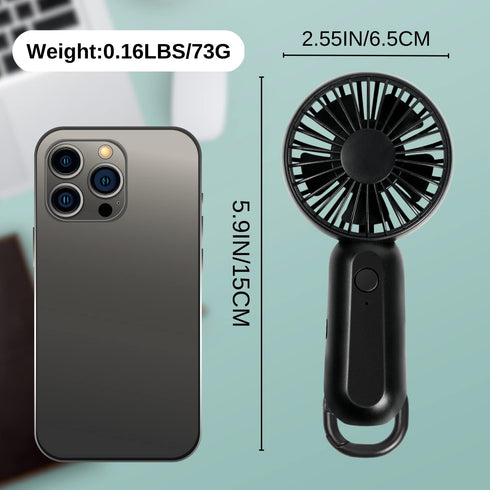 Handheld Fan-Mountaineering Portable Mini USB Fan,Hangable Portable Folding Pocket Fan with Power Bank-Rechargeable Battery Operated Fan,Suitable ...