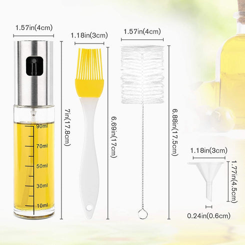 Generic Oil Sprayer for Cooking-100ml Olive oil spray bottle –olive oil Sprayer Mister for salads, baking, BBQ- air fryer accessory- perfect dosag...
