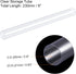 MECCANIXITY Clear Storage Tube 0.8" x 9"(20mm x 230mm) Lightweight for Bead Containers, Craft, DIY with Black Caps 5 Pack...