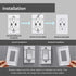 SHADID 1-Gang Screwless Decorator Wall Plates Child Safe Outlet Covers, 4.68" H x 2.93" L, Unbreakable Polycarbonate Thermoplastic, White, SI8831-...