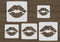 5PCS Lip Stencil Kiss Lips DIY Stencil with 5 Sizes Lips Lipstick Mouth Painting Stencils Reusable Red Lips PET Stencils for Floor Wall Wall Furni...