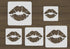 5PCS Lip Stencil Kiss Lips DIY Stencil with 5 Sizes Lips Lipstick Mouth Painting Stencils Reusable Red Lips PET Stencils for Floor Wall Wall Furni...