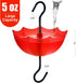 Ant Moat for Hummingbird Feeders, and Oriole Feeders, 5 OZ x 2 Pack Red Umbrella Ant Guard with Large Capacity, Hummingbird Feeder Accessory Hooks...