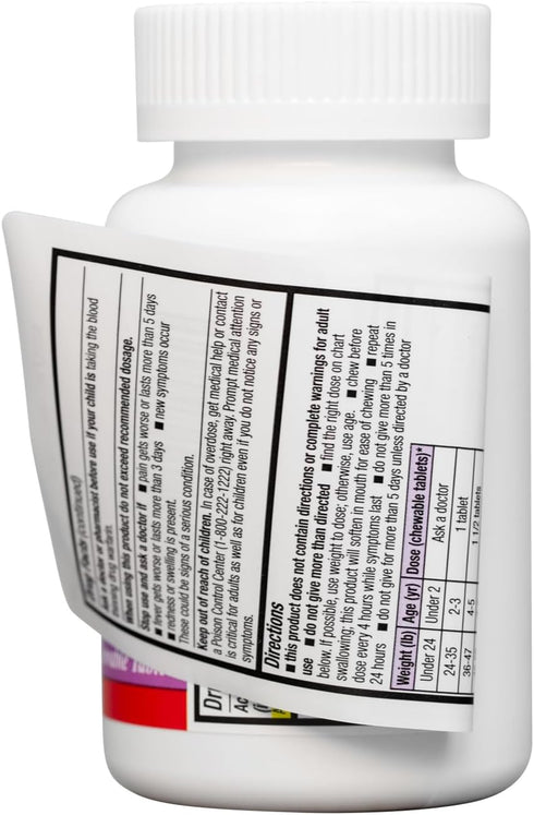 HealthA2Z® Children's Chewable Pain Relief | Acetaminophen 160mg | 60 Chewable Tablets | Grape Flavor Chewables | Aspirin & Ibuprofen Free...