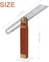 DOITOOL 1PCS 9 Inch Sliding T-Bevel Gauge Woodworking T Bevel Angle Finder with Hardwood Handle and Metric Marks...