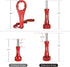 HSU Aluminum Alloy Thumbscrew Set (Extension)+ Wrench for Gopro Hero 12, 11, 10, 9, 8, 7, 6, 5, 4, Compatible with GoPro Media Mod, AKASO Campark ...