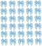 7Rainbows 50pcs Boutique Mini Light Blue Satin Ribbon Bows Flowers Appliques DIY Craft for Sewing Scrapbooking Wedding and Gift...