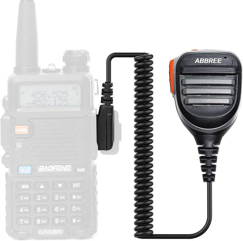 ABBREE AR-780 Radio Microphone Speaker Mic Ham Radio Accessories, Remote Shoulder Mic for Baofeng BF-F8HP UV-5R 5RM UV-21R K5PLUS GM-15 Pro UV-5G ...