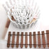 4 Pack 35.4 Inche Long Fairy Garden Fence, White Wood Picket Fence, Decorative Fence for Miniature Garden, Fairy Garden Ornaments, Wooden Crafts D...