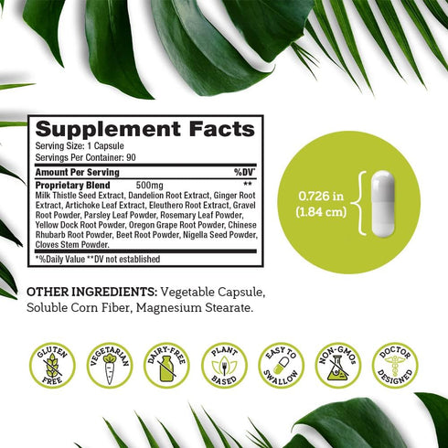 DSO Milk Thistle - Natural Liver Support - Supplement with Dandelion & Ginger Root - Liver Health Repair, Cleanse & Detox Assistance - Digestive S...