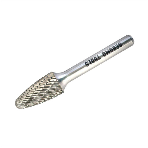 Segomo Tools SF-5, 1/4 Inch Shank, 1 Inch Cutting Length Double Cut Rotary Tungsten Carbide Burr For Grinding, Metal Deburring, Carving, Drilling,...