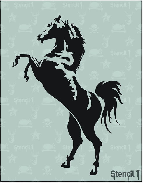 Stencil1 Stallion Stencil Durable Quality Reusable Stencils for Painting - Create Stencil Crafts and Decor - Decor on Walls Fabric & Furniture Rec...