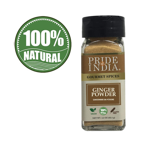 Pride of India – Ginger Fine Ground – Gourmet Spice – Blends Well – Good for Cooking/Baking/Tea & More – No Additives – Fresh Root Powder – Easy t...