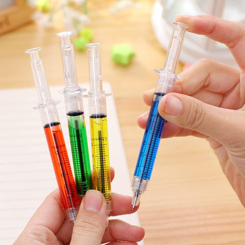 6 Syringe Ballpoint Pens + 6 Syringe Highlighters, Syringe Pen Multi Color Novelty Pen for Student School Supplies(12 Pack)...