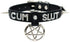 Black Pentagram Choker Collar For Women, Punk Gothic Vagen Leather Collar With Name Letters Adjustable Spiked Necklace...