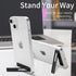 Mini Phone Kickstand, Folding Invisible Portable Metal Cell Phone Stand Holder for Desk, Compatible with iPhone, Samsung and All Cellphones, Black...