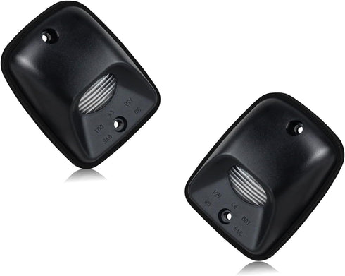 HERCOO License Plate Lights Lamp Lens Black Housing Compatible with 1995 1996 1997 1998 1999 2000 2001 2002 2003 2004 Tacoma Pickup Truck Rear Ste...