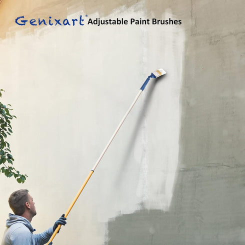 Multi Angle Adjustable Masonry Paint Brush, Stain Brushes for Fence & Wall Painting (3Pack Assorted Sizes)...