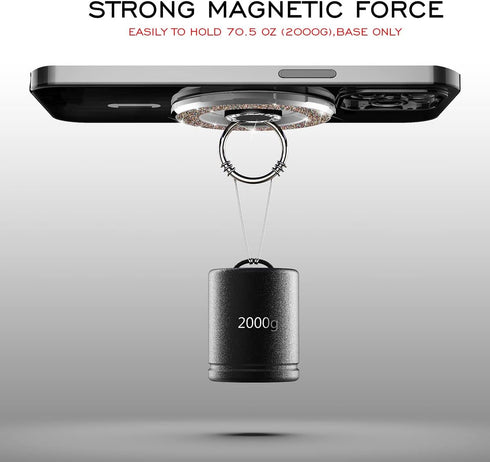 Compatible with Magsafe Popsocket Magnetic Base,Designed for iPhone 15 14/13/12 Mag Safe Case Wireless Charging Compatible,Work with P-Socket Coll...