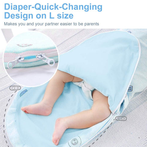 Baby Swaddle Blankets, Unisex Baby Blanket Wrap for Newborn Baby Boys Girls, Skin Friendly Wearable Swaddle Sleep Sack Made of Combed Cotton (Butt...