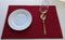 Red Placemats Set of 4, Double Layered Burgundy Place mats for Dining Table, Cranberry Waterproof Table Mats for Kitchen Table for Fiesta, Dinner,...