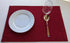 Red Placemats Set of 4, Double Layered Burgundy Place mats for Dining Table, Cranberry Waterproof Table Mats for Kitchen Table for Fiesta, Dinner,...