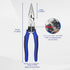 9" Needle Nose Pliers 6-in-1 Heavy Duty Cr-V Steel Long Nose Pliers with Wire Cutters Crimper Stripper Winding Pinching Function-Electrical Indust...