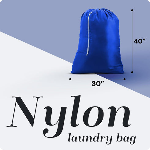 Nylon XL Laundry Bag - Locking Drawstring Closure, Machine Washable, These Large Bags Will Fit a Laundry Basket and Strong Enough to Carry up to T...