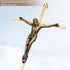 ACHIBANG Gold Crucifix Wall Cross - 10" Catholic Metal Cross with Jesus & INRI, Faith Decor for Wall or Door Display...