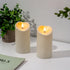 Amagic Outdoor Waterproof Flameless Candles, Flickering LED Candles, Battery Operated Candles with Remote and Timers, Ivory Plastic, 3” x 6” Set o...