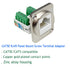5PCS RJ45 Panel Mount Screw Terminal Adapter, RJ45/8P8C Panel Mount Connector,D-Type RJ45 Female Solderless Terminal Cat5E Ethernet Extender...