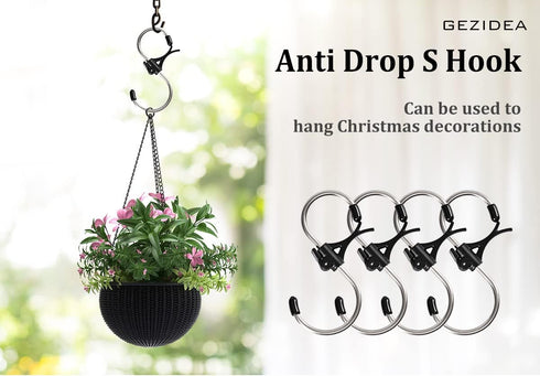 S Hooks Stainless Steel Heavy Duty S Hooks Anti Drop for Kitchen,Work Shop,Bathroom,Garden,Wardrobe,Office,Perfect Rack Hooks,Small,12Pieces...