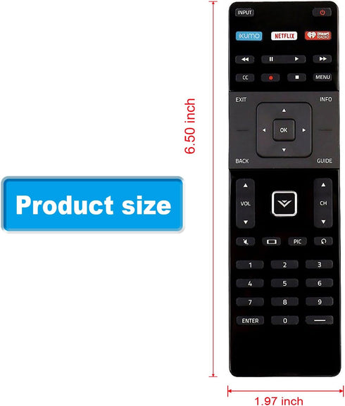 AULCMEET XRT122 Replace Remote Control Compatible with VIZIO Smart TV D32f-E1 D39f-E1 D43f-E1 D43f-E2 D48f-E0 D50f-E1 D55f-E0 D55f-E2 D40u-D1 D50u...