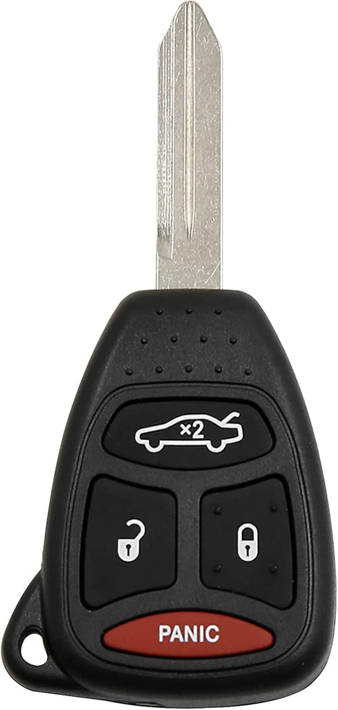 uxcell 4 Buttons Uncut Key Fob Remote Control Case Shell Replacement KOBDT04A for Chrysler for Dodge...
