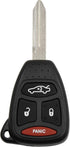 uxcell 4 Buttons Uncut Key Fob Remote Control Case Shell Replacement KOBDT04A for Chrysler for Dodge...