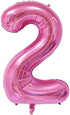 Tellpet Pink Number 2 Balloon, 40 Inch...