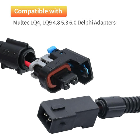 8pcs LS1 LS6 LT1 EV1 Injector Harness?Pigtails to Multec LQ4, LQ9 4.8 5.3 6.0 Delphi Adapters...
