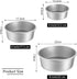 Lawei Round Cake Pan Set - 4" 6" 8" Aluminium Cake Pans with Removable Base Round Cake Baking Pans for Wedding Birthday Party...