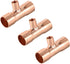 uxcell 3/8-inch X 1/4-inch X 3/8-inch Copper Reducing Tee Copper Pressure Pipe Fitting Conector for Plumbing Supply and Refrigeration 3pcs...