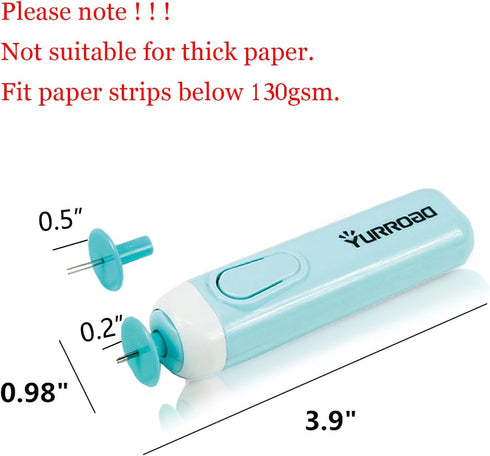 2 in 1 Quilling Slotted Tool Paper Rolling Electric Pen for General Quilling Paper Strips and Wider Paper Strips...