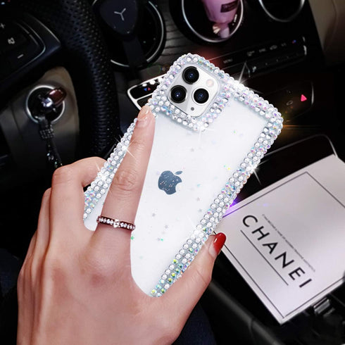Bonitec Jesiya for iPhone 11 Pro Case 3D Glitter Sparkle Bling Case Luxury Shiny Crystal Rhinestone Diamond Bumper Clear Protective Case Cover Cle...